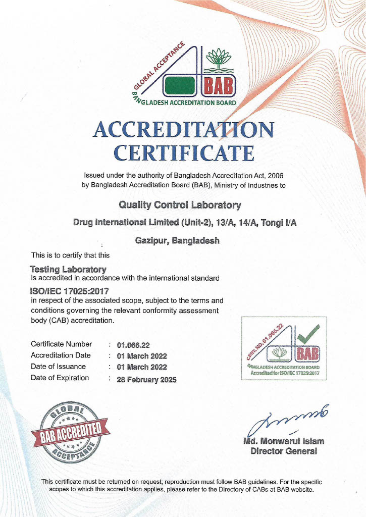 BAB Certificate